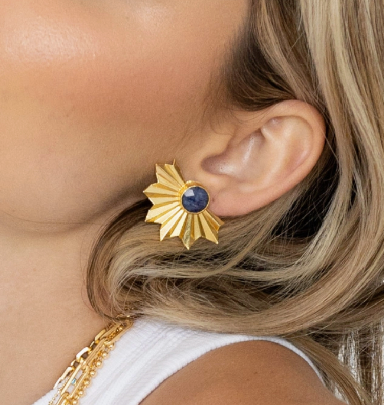 Sapphire and Gold Earrings