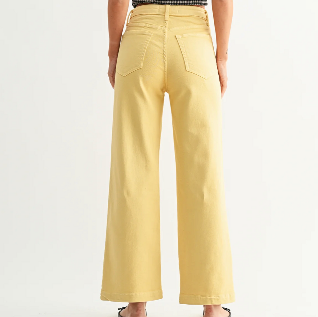 The Sailor Wide Leg Denim in Light Yellow