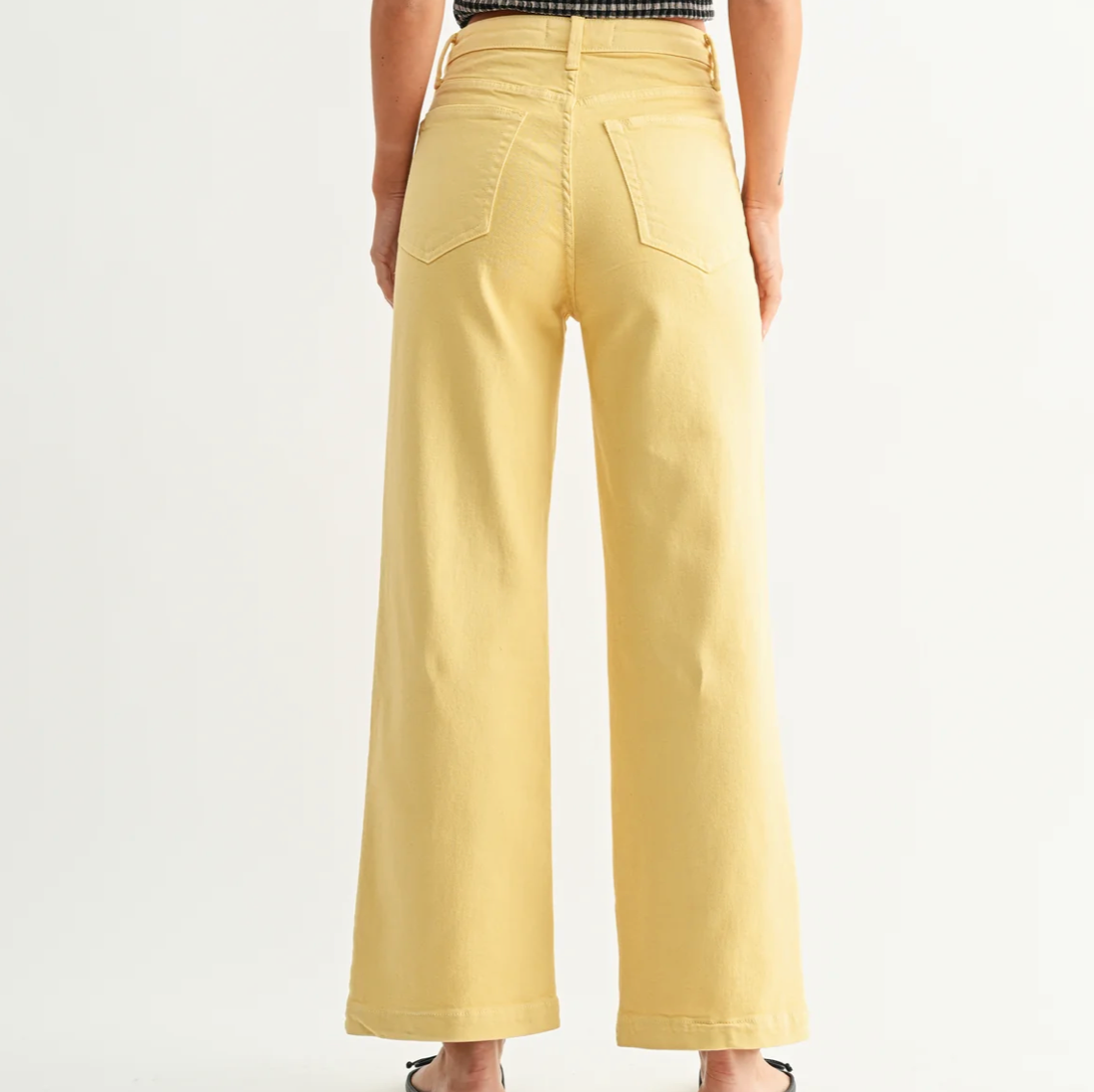 The Sailor Wide Leg Denim in Light Yellow