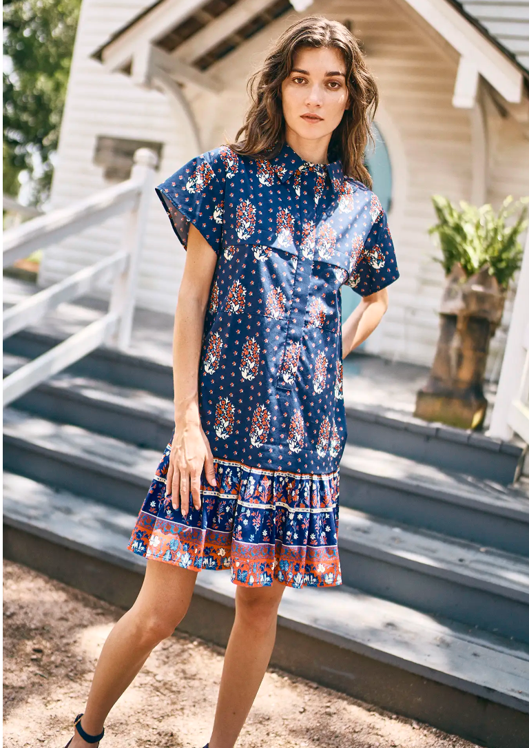 Hunter Bell Addison Dress in Floral Navy