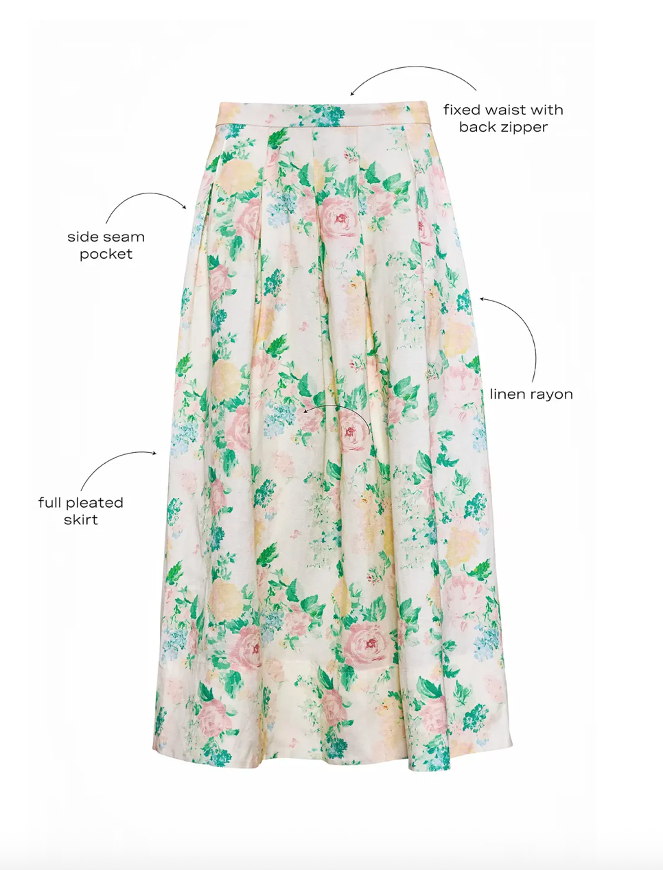 Hunter Bell Alexis Skirt in Garden Rose Peony