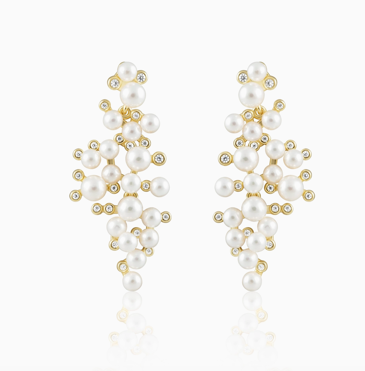 Tiffany Pearl and Gold Earring