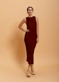Cali Dreaming New York Midi Dress in Cinnamon