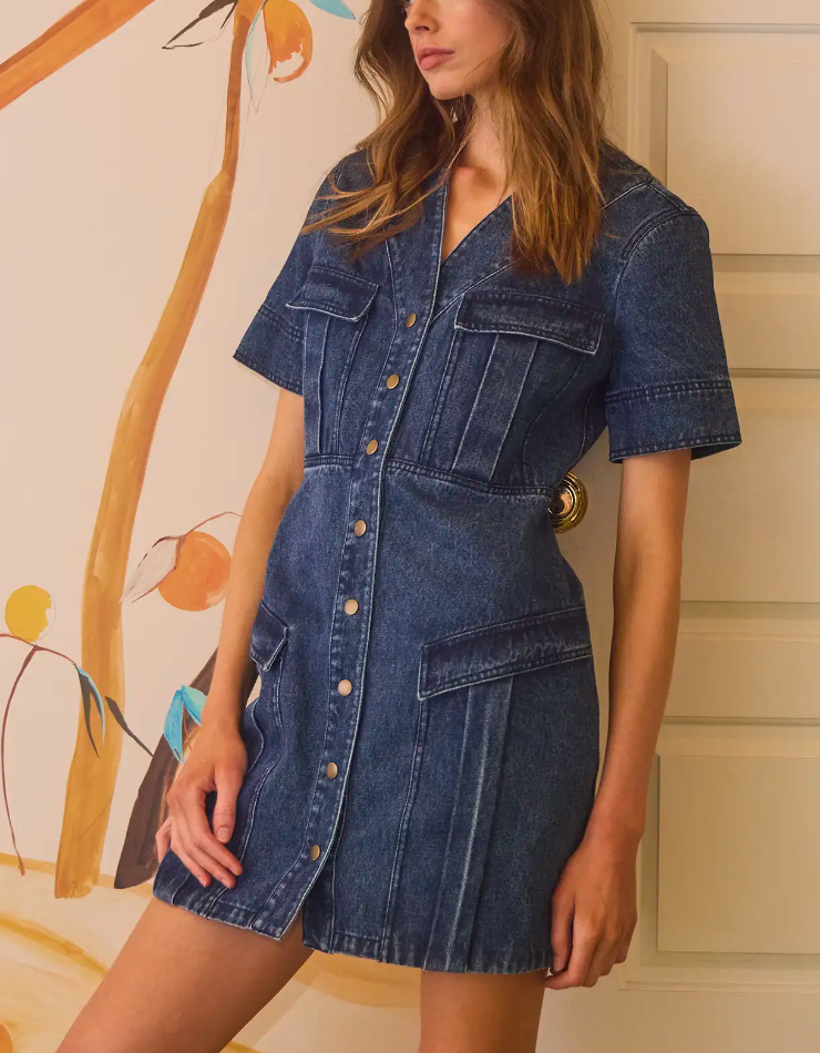 Hunter Bell Gwen Dress in Harbour Denim