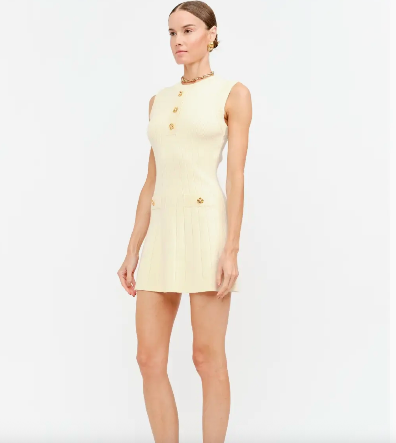 Beatrice Knit Dress in Cream