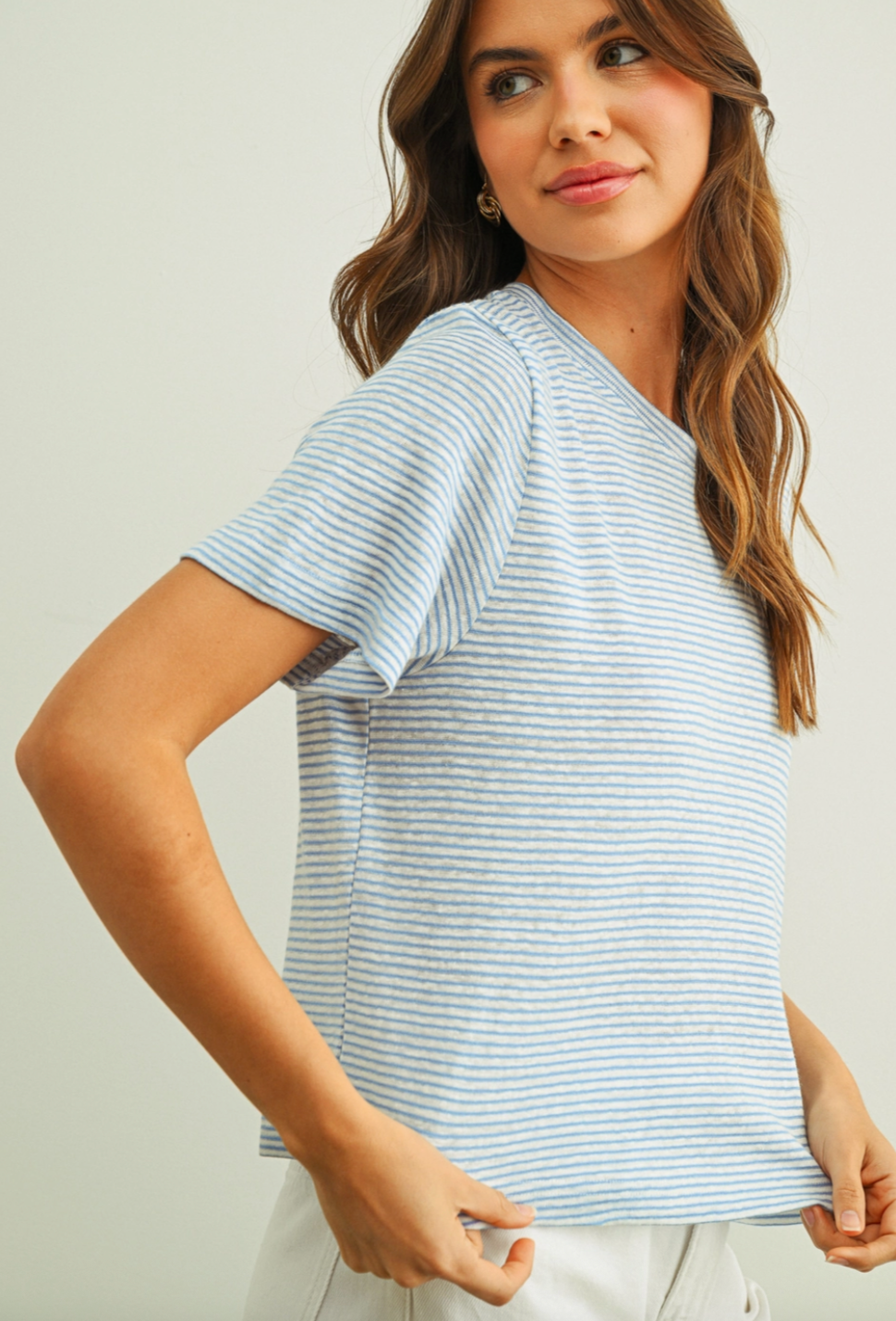 Taylor Tee in Blue Stripe
