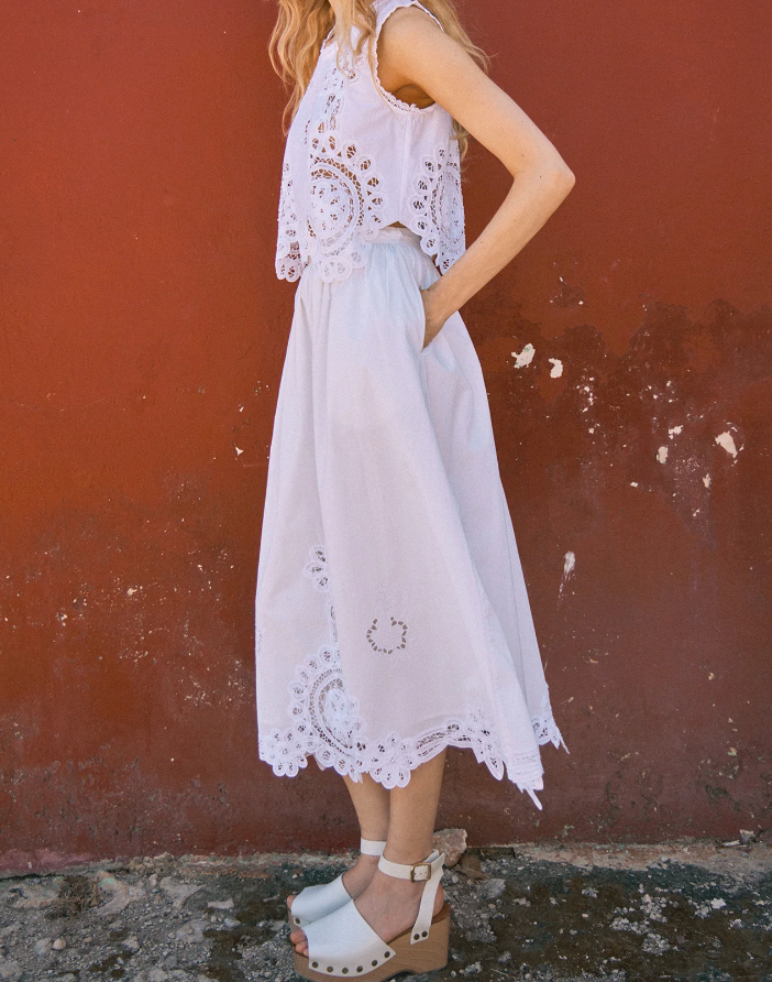 Hunter Bell Corrine Skirt in Vintage Lace