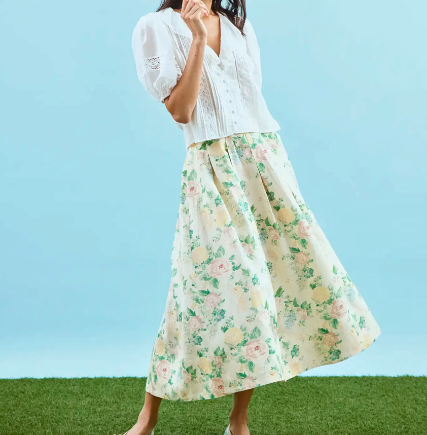 Hunter Bell Alexis Skirt in Garden Rose Peony