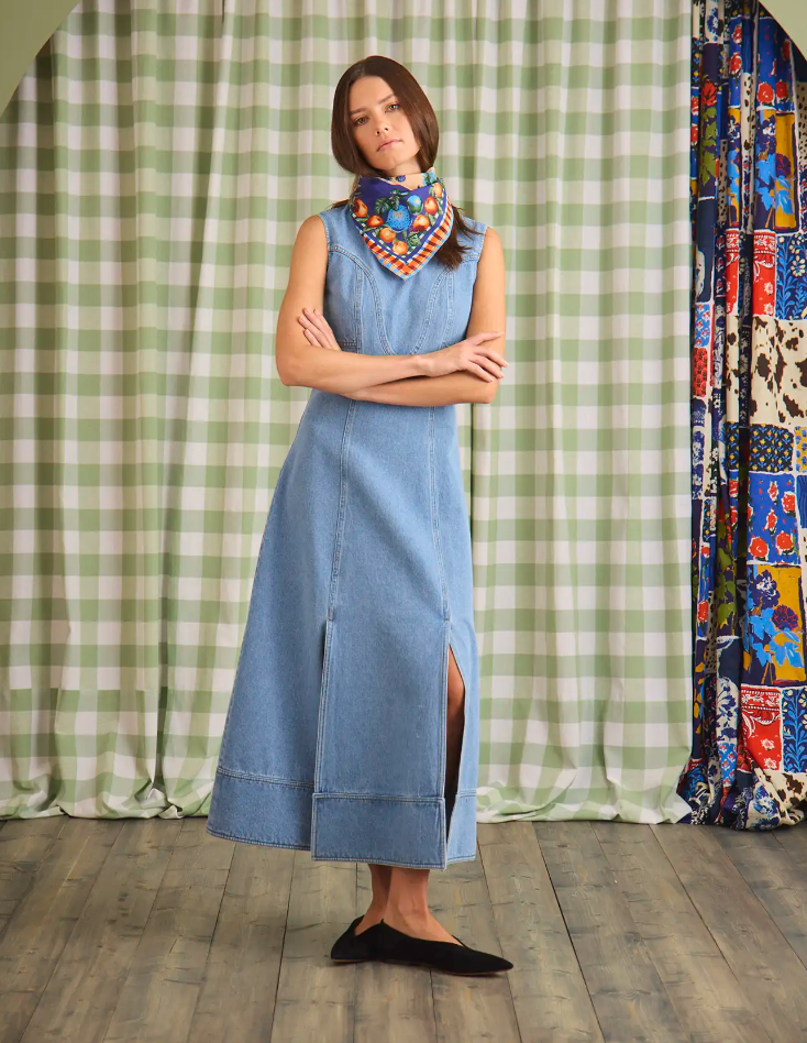 Hunter Bell Sedona Dress in Vintage Denim