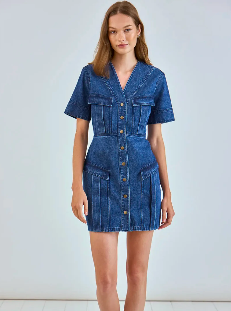 Hunter Bell Gwen Dress in Harbour Denim