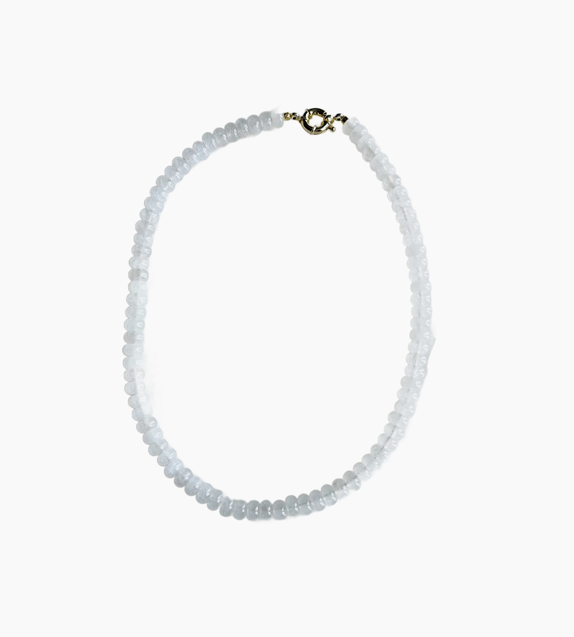 Light Gray Angelite Candy Stone Necklace