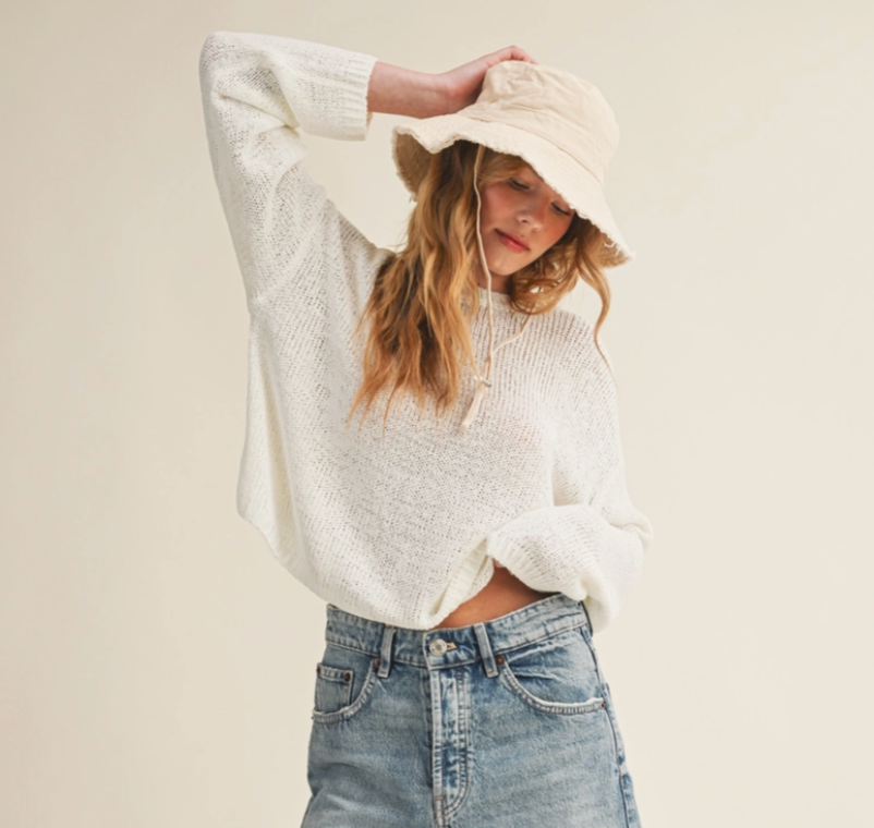 Emily Sweater in White