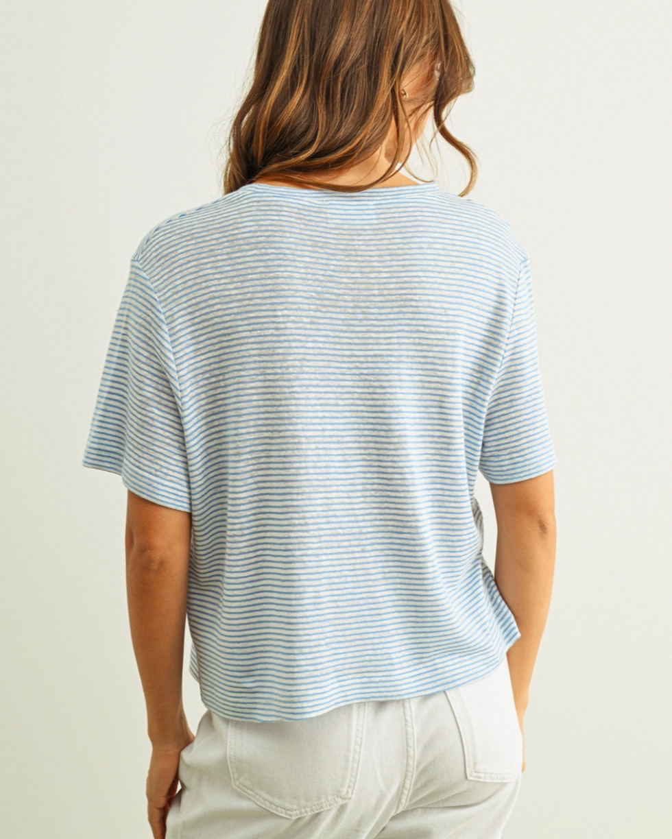 Taylor Tee in Blue Stripe
