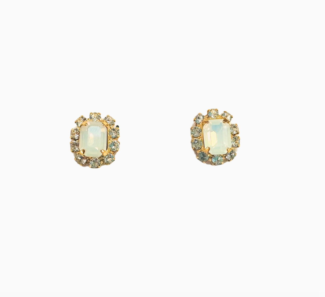 Montana Petite Stud Earrings in White Opal