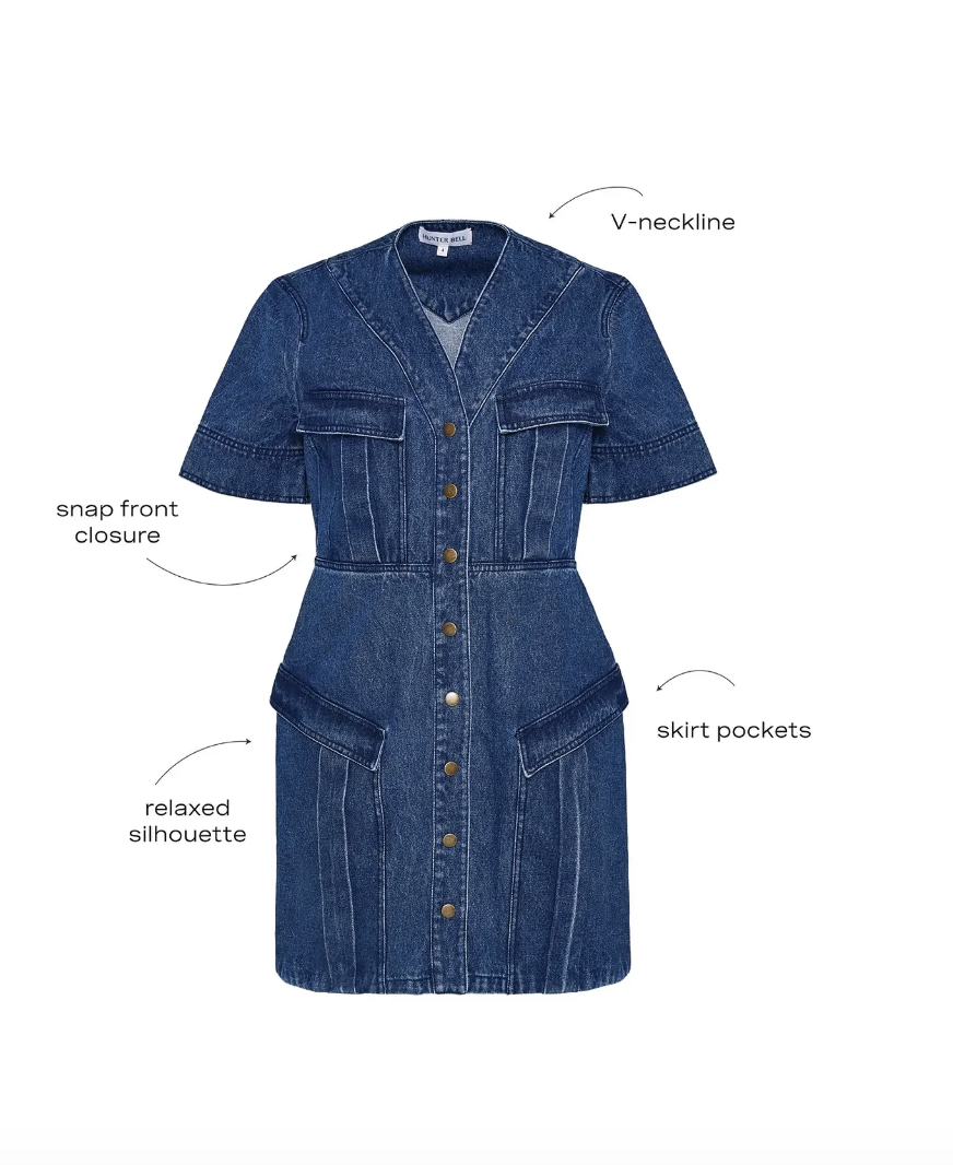 Hunter Bell Gwen Dress in Harbour Denim