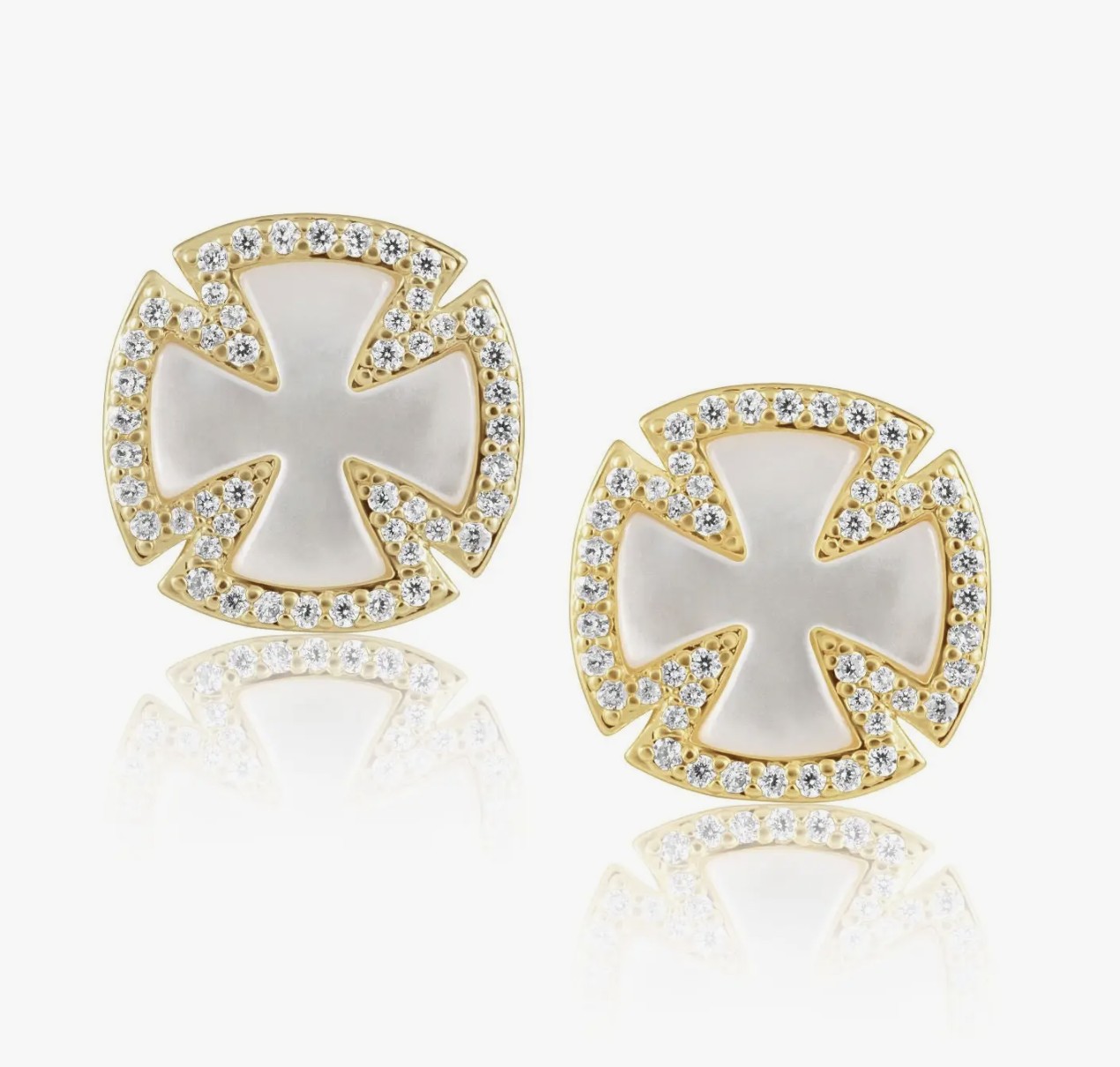 Robin Cross Stud Earrings