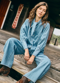 Hunter Bell Odessa Shirt in Vintage Denim
