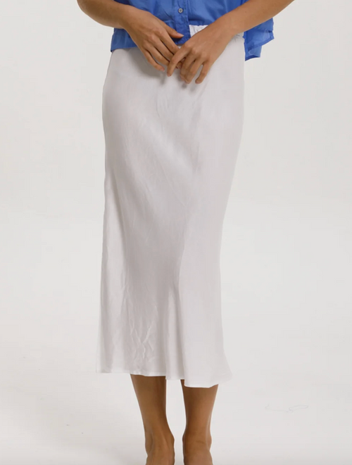 Cali Dreaming Slip Skirt in White