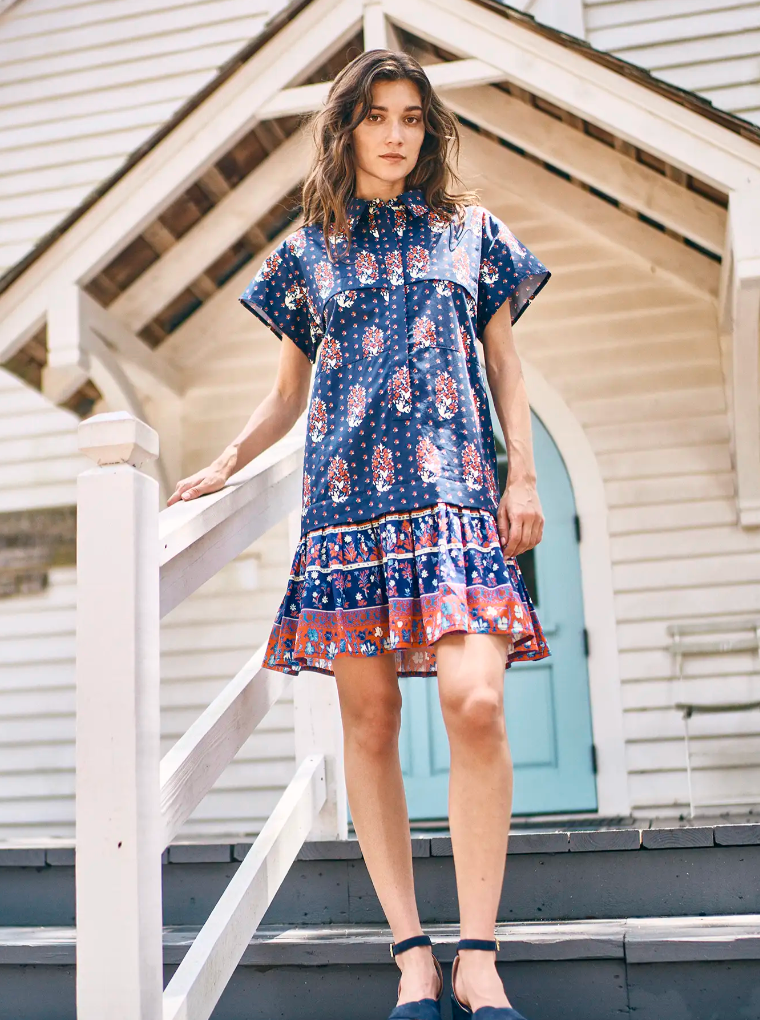Hunter Bell Addison Dress in Floral Navy
