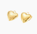 Gold Vintage Heart Locket Charm