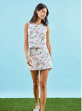 Hunter Bell Britt Mini Skirt in Magnolia Grove Jacquard