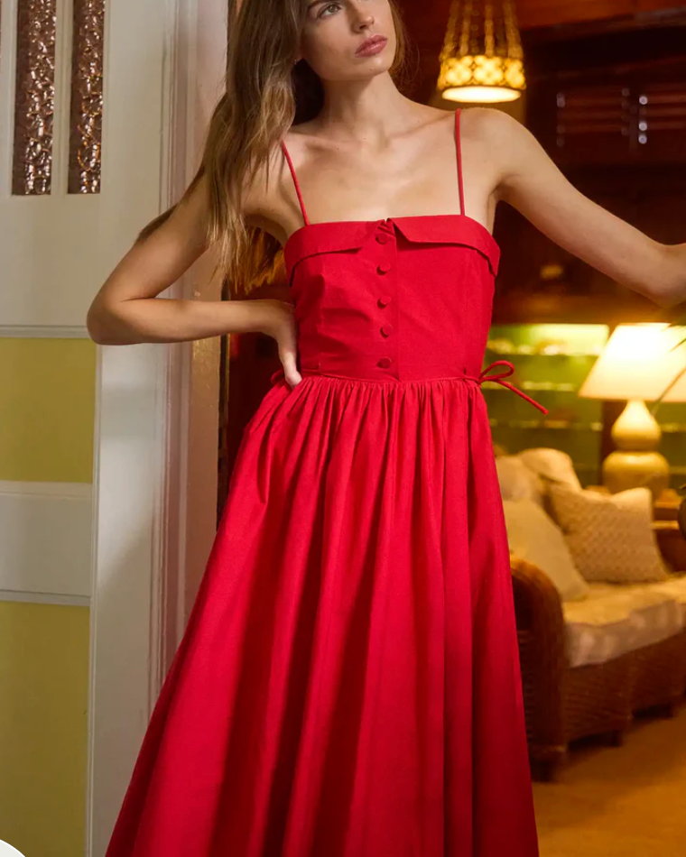 Hunter Bell Taryn Dress in True Red