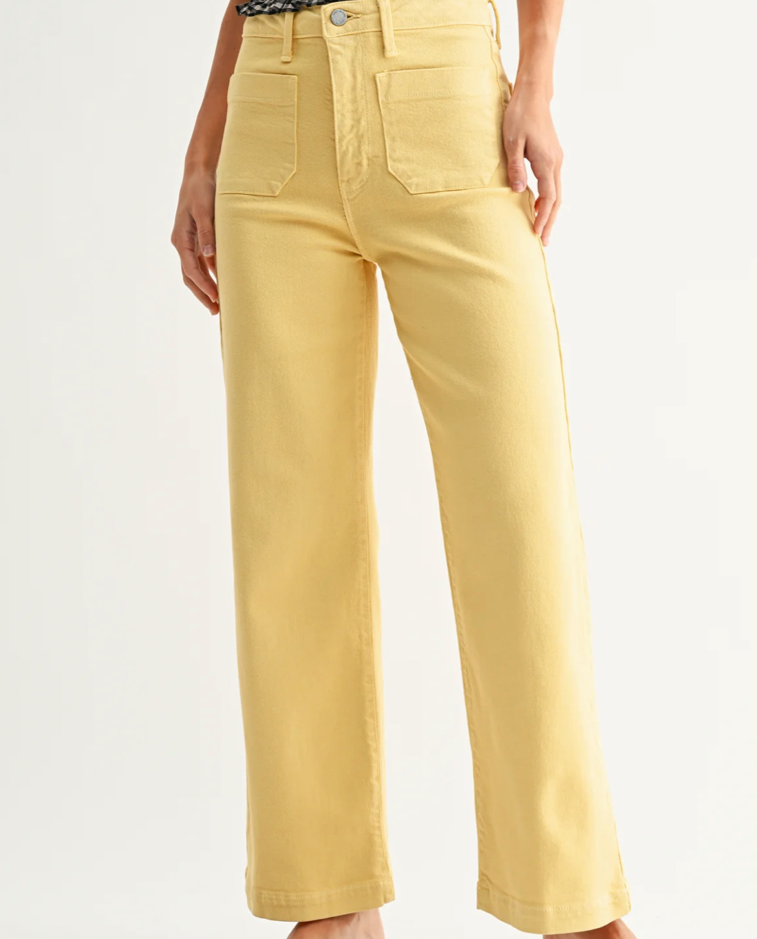 The Sailor Wide Leg Denim in Light Yellow