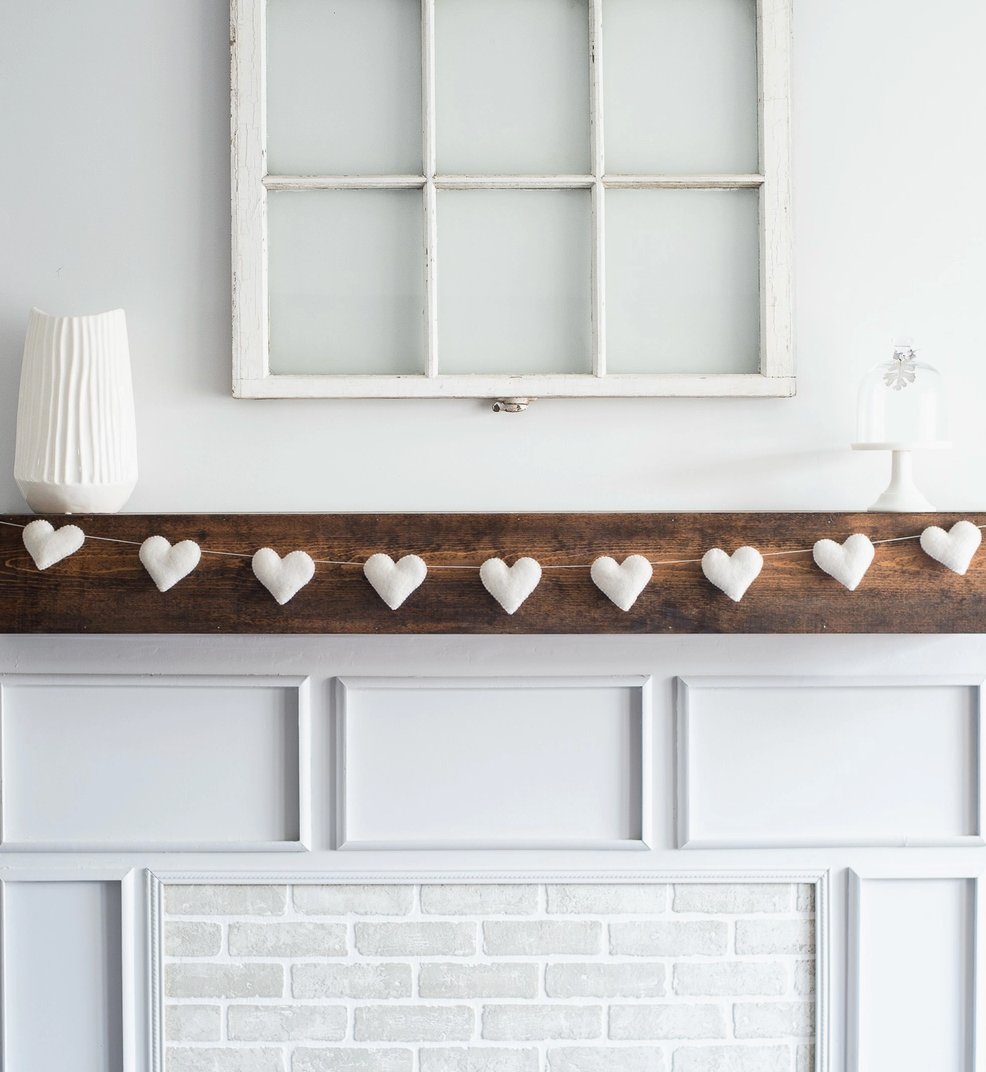 White Heart Garland