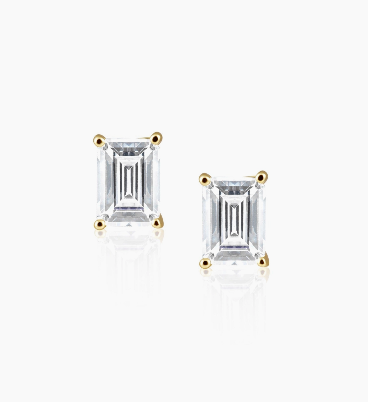 Hanover Emerald Cut Stud Earrings