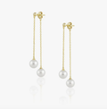 Double Pearl Dangle Earring