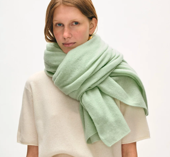 White + Warren Cashmere Travel Wrap in Cool Sage