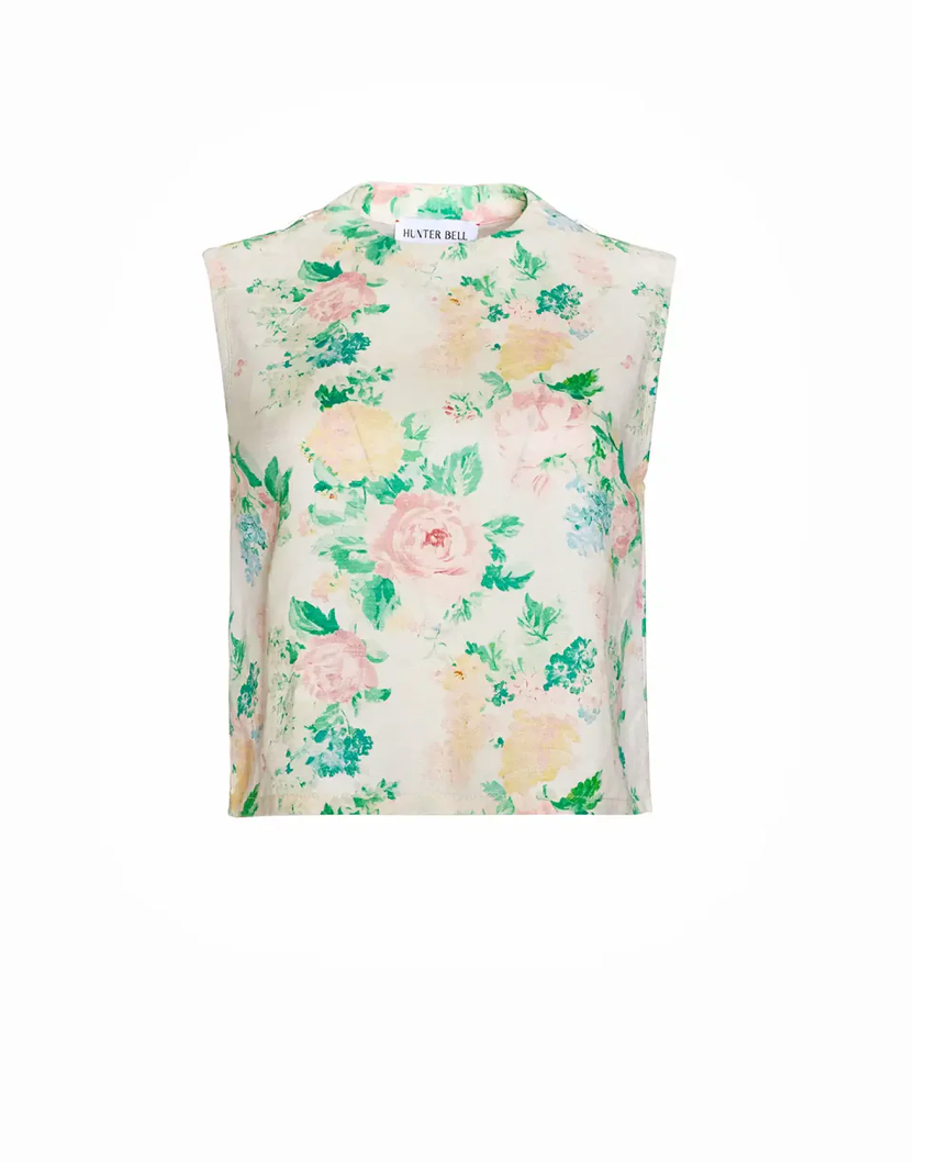 Hunter Bell Manning Top in Garden Rose Peony