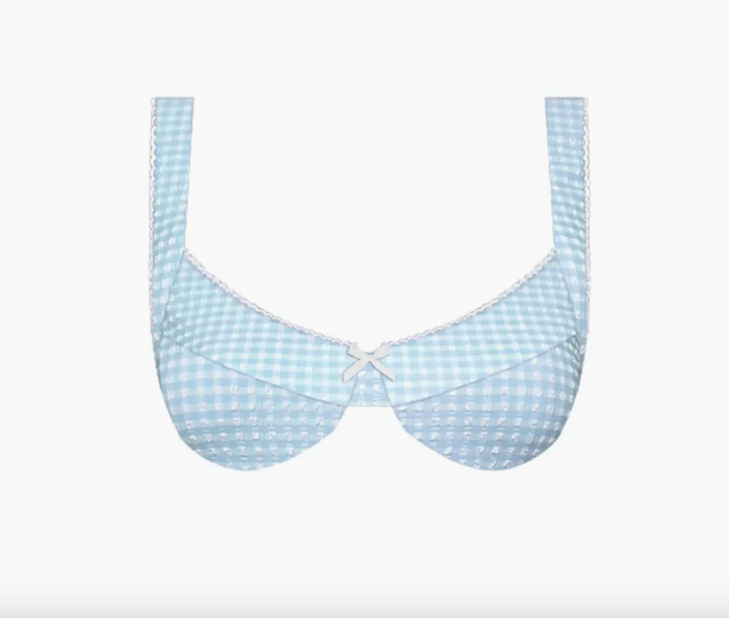 Sconset Bikini Set in Light Blue Gingham