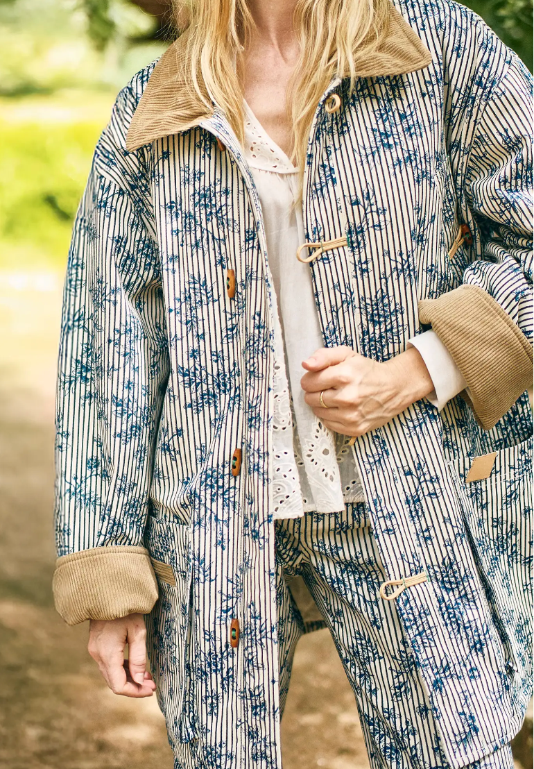 Hunter Bell Barn Jacket in Cornflower Toile