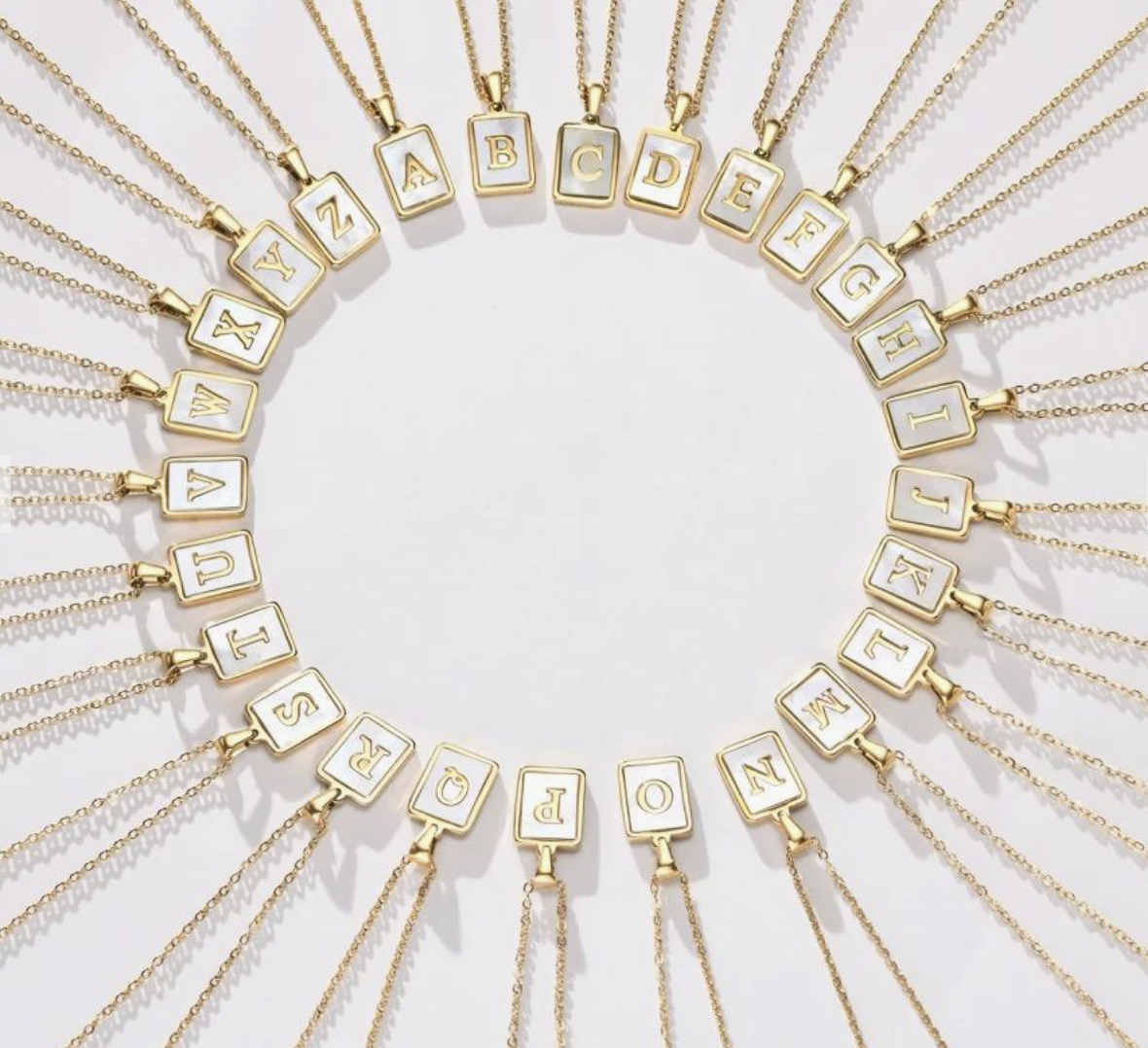 'I' Mother of Pearl Necklace