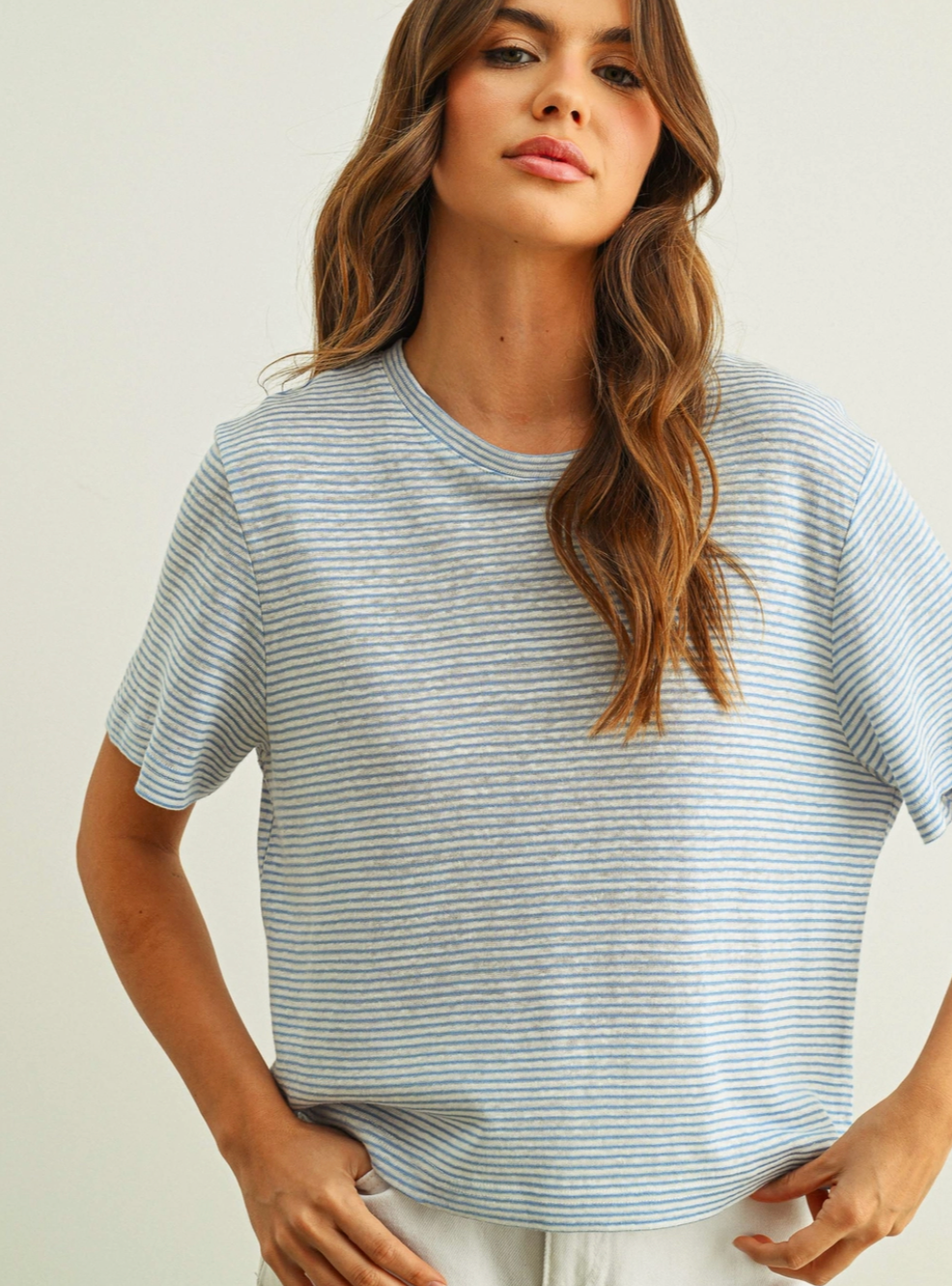 Taylor Tee in Blue Stripe