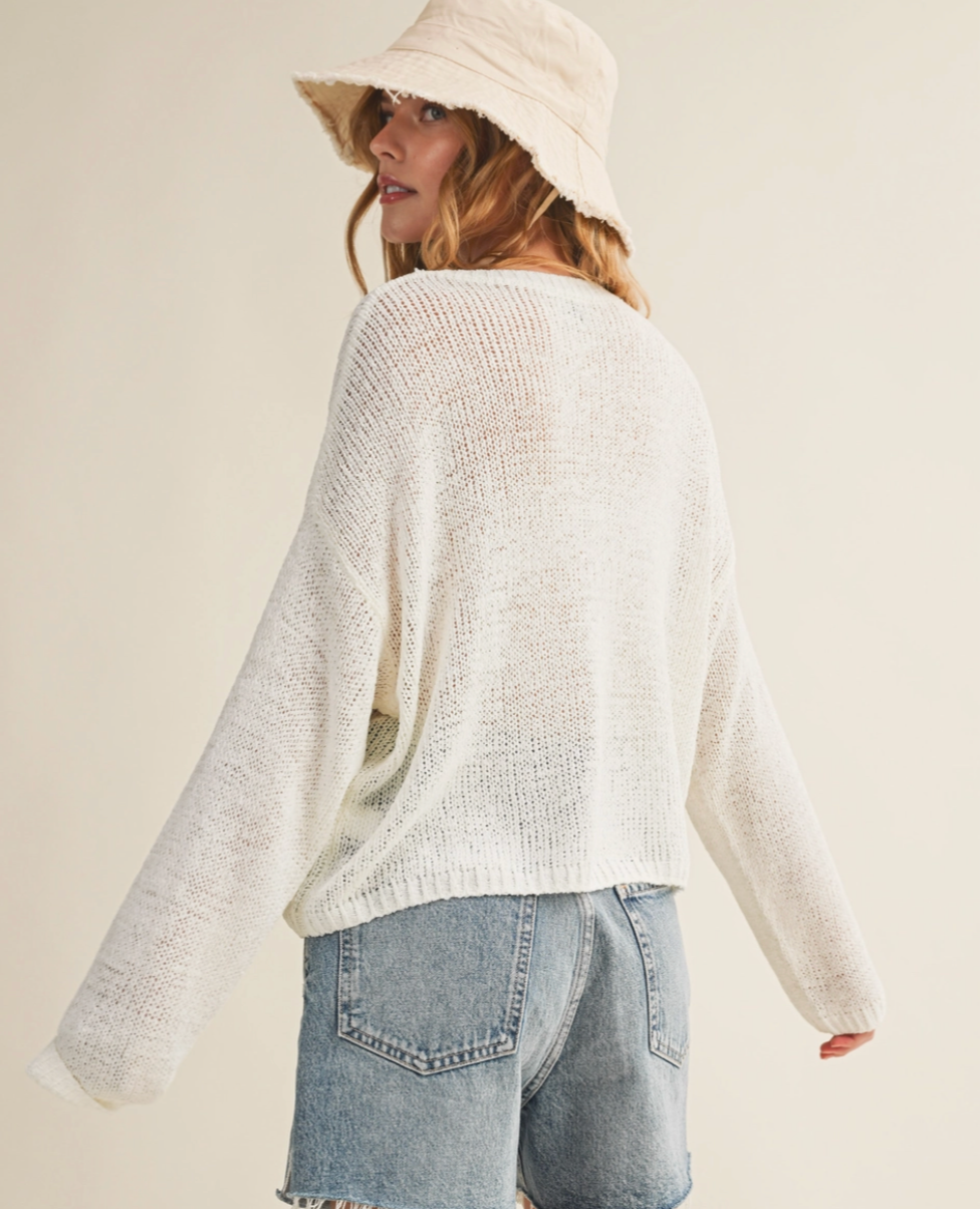 Emily Sweater in White