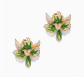 Tiny Jade Orchid Stud Earrings