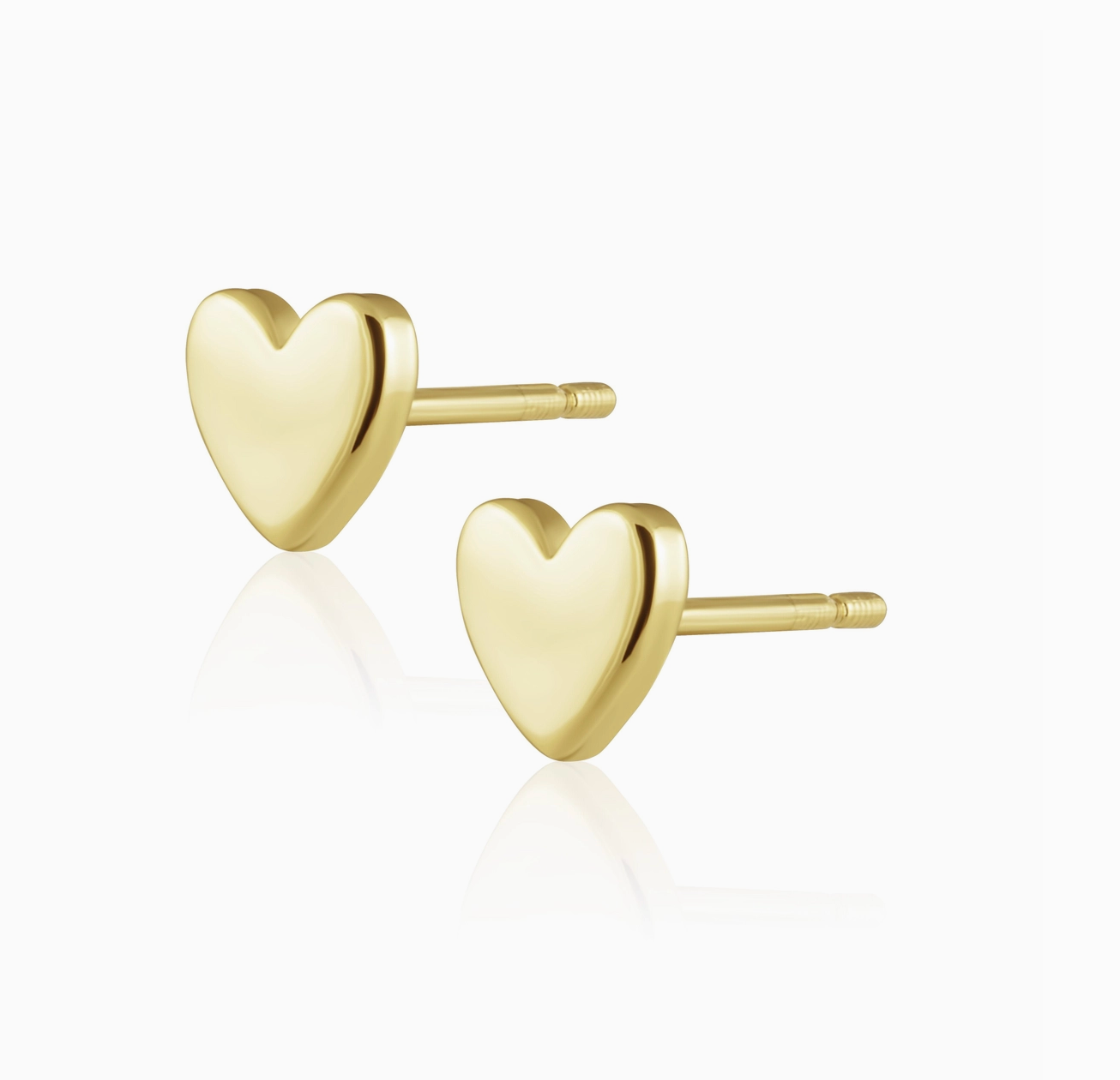 Mini Gold Heart Stud Earrings