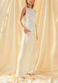 Riley Linen Trouser Pant in White