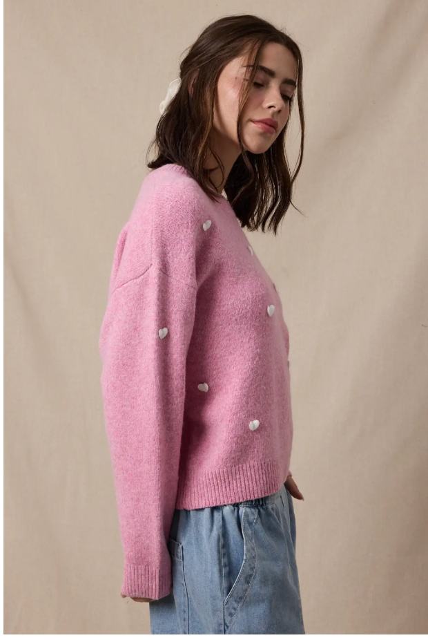 Betty Heart Sweater