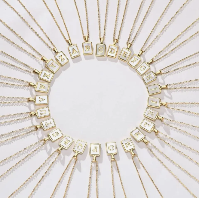 'Q' Mother of Pearl Necklace