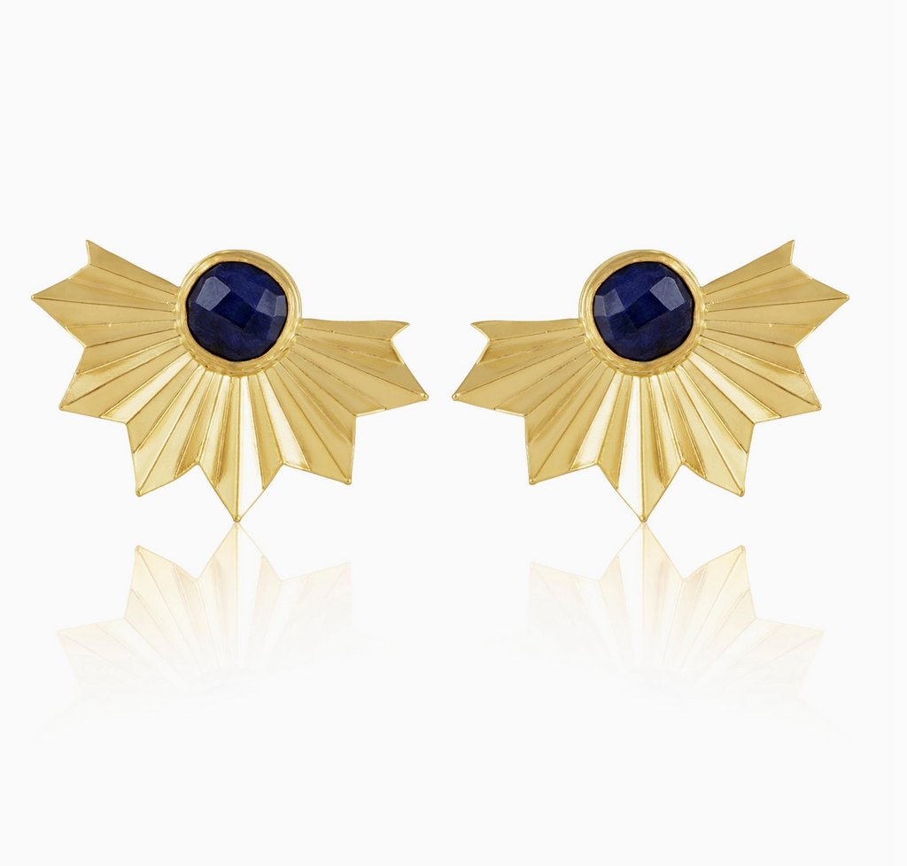 Sapphire and Gold Earrings