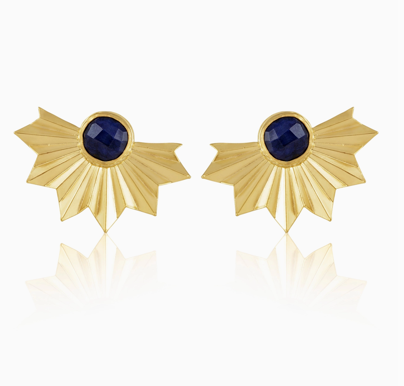 Sapphire and Gold Earrings