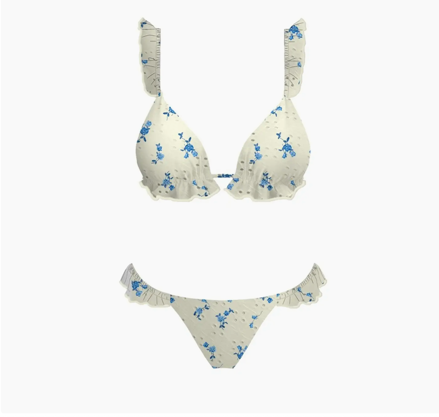 Jetties Bikini Set in White Eyelet