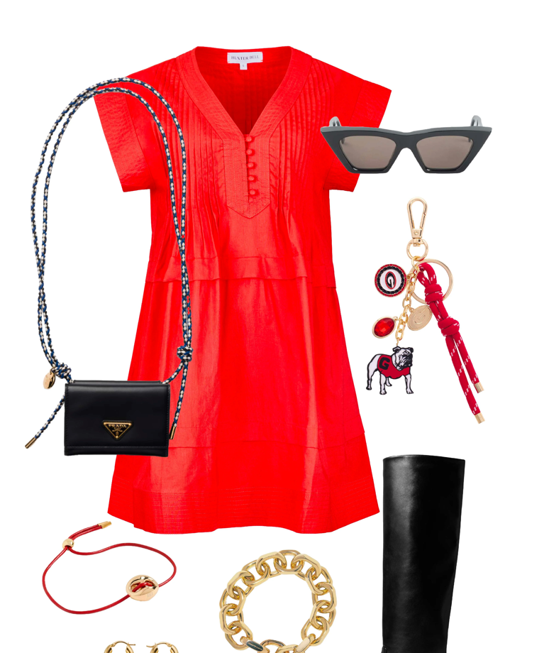 Hunter Bell Parker Dress in Aces Red