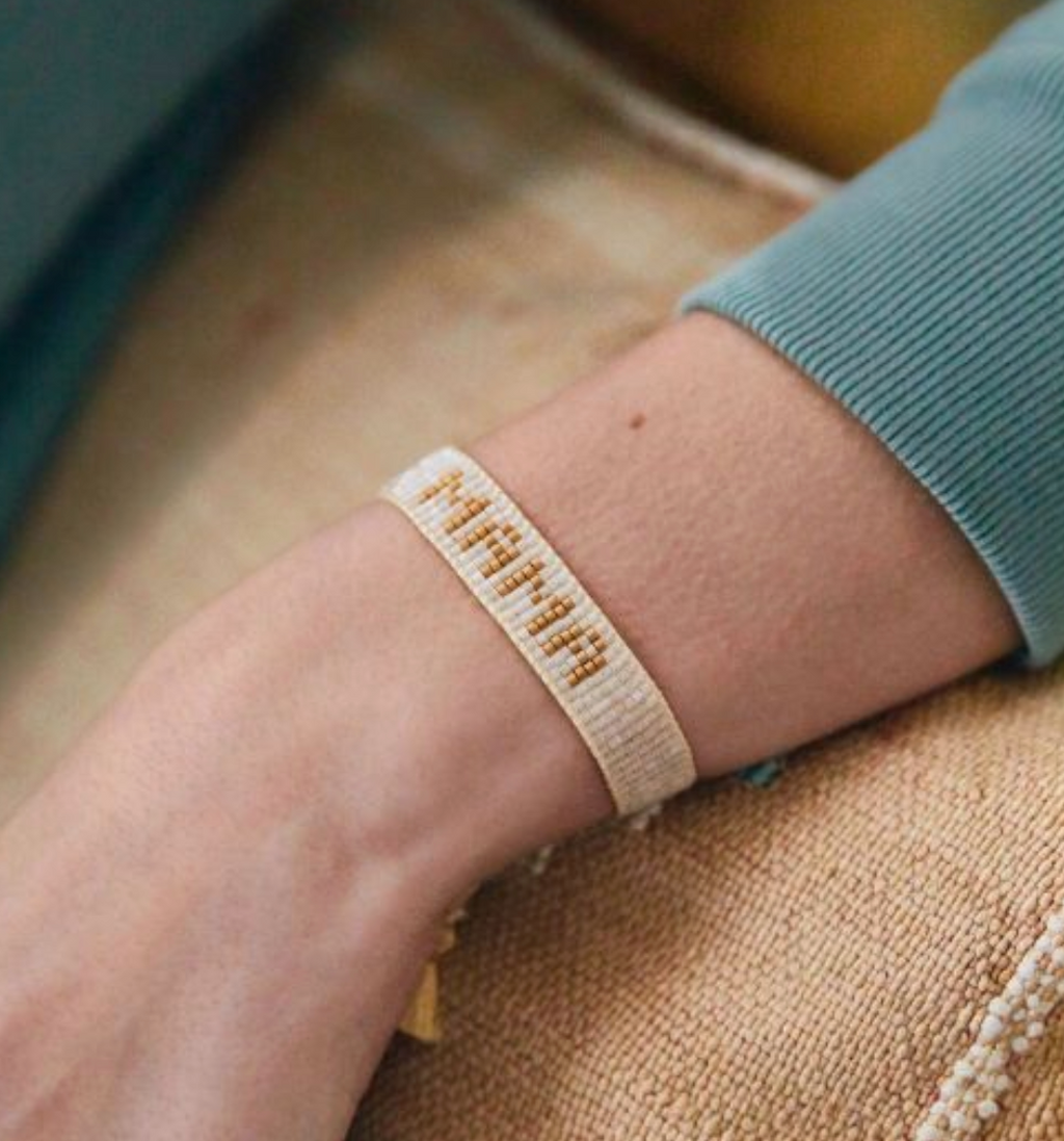 HART White & Gold Mama Bracelet