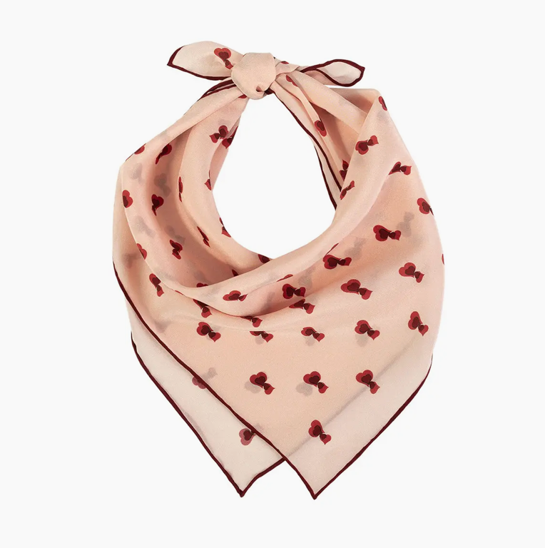 Twin Hearts Bandana Scarf
