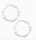 Sadie Pearl Hoop Earrings