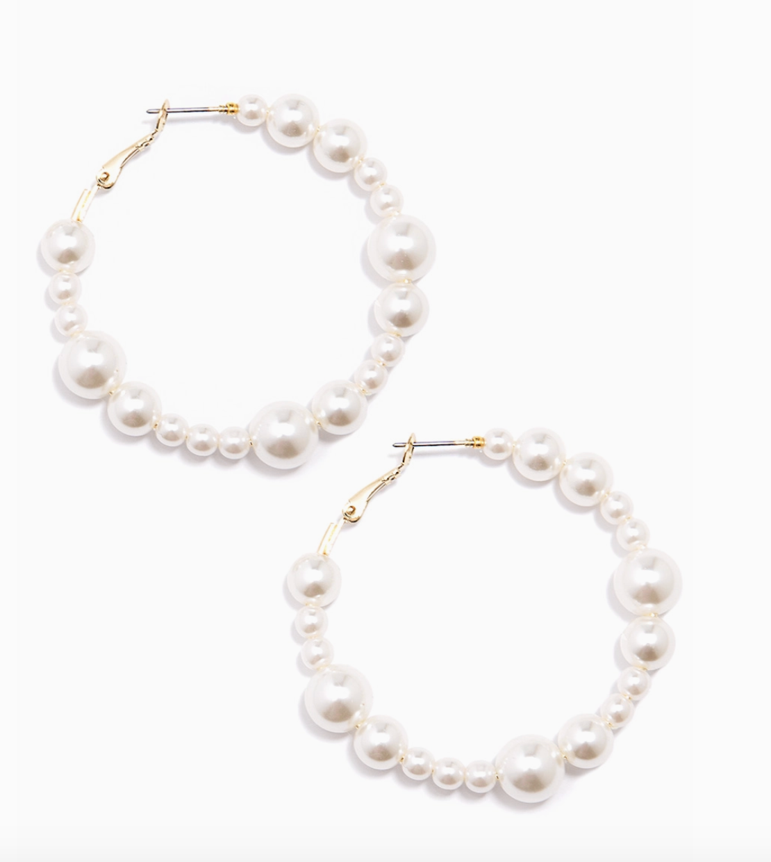 Sadie Pearl Hoop Earrings